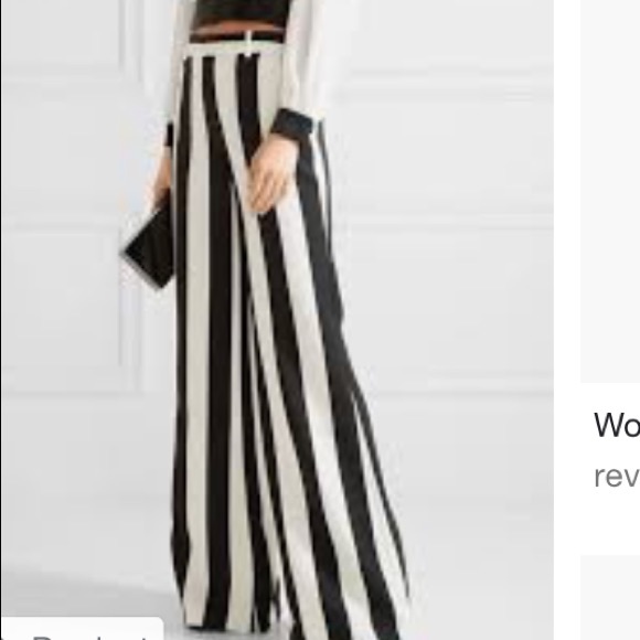 Alice + Olivia Pants - Alice + Olivia Wide leg Wide Stripe  Pant